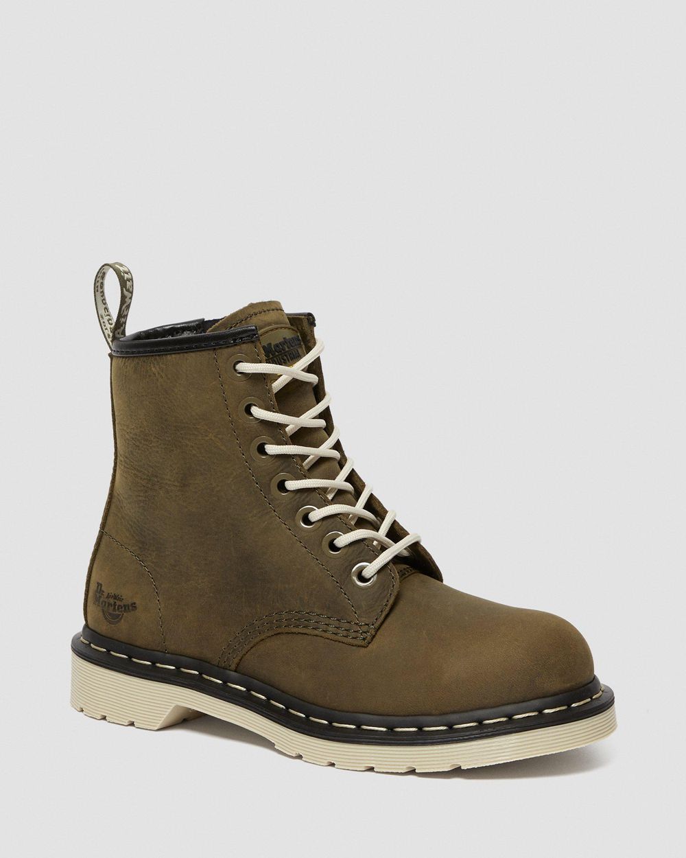 Dr Martens Maple Zipper Steel Toe Pracovné Topánky Damske ( Olivovo Zelená ) SK 528-FZQIJH